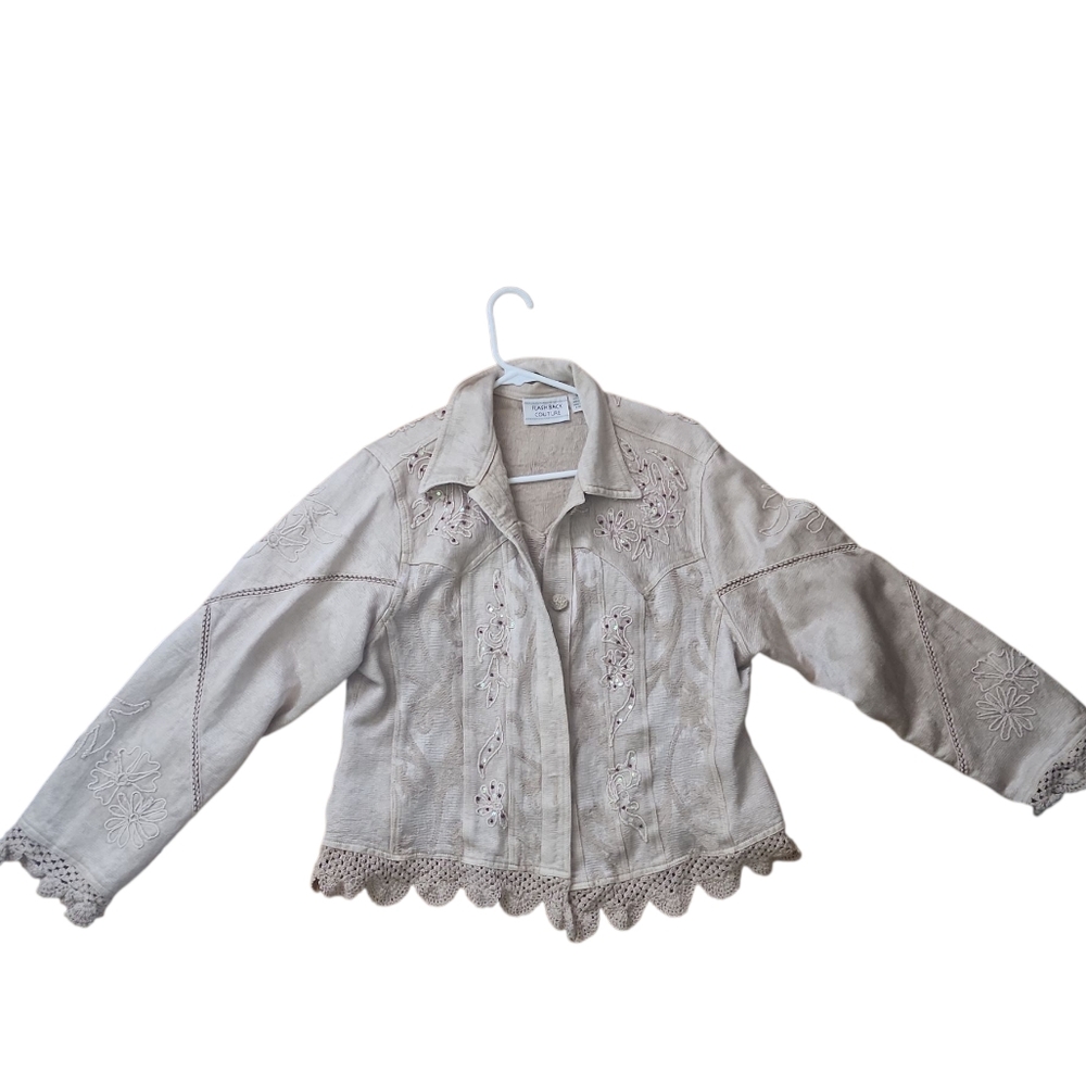 Flashback Couture Embroidered Boho Jacket Size X-… - image 2